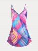 Plus Size & Curve Colorblock Geometric Cami Top -  
