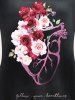 Plus Size & Curve Skull Rose Short SLeeves Top -  