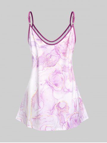 Plus Size & Curve Floral Print Flowy Tank Top