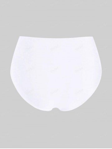 Plus Size & Curve Halter Plaid Skull Print Backless Gothic Modest Tankini  Swimsuit