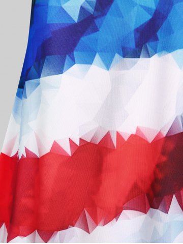 Plus Size & Curve American Flag Print Patriotic Tank Top