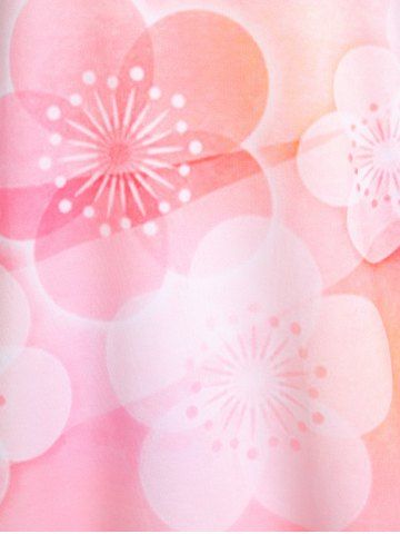 Plus Size & Curve Cottagecore Sakura Print Tee