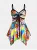 Plus Size & Curve Handkerchief Snake Print Modest Swim Dress Set -  