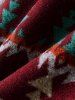 Tribal Geometric Ethnic Aztec Printed Blend Wool Shirt Jacket -  