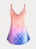 Plus Size & Curve Plaid Ombre Cami Top -  