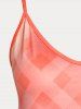 Plus Size & Curve Plaid Ombre Cami Top -  