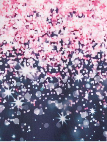 Plus Size & Curve Sparkling Starlight Print Flowy Tank Top