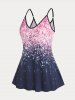Plus Size & Curve Sparkling Starlight Print Flowy Tank Top -  