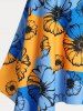 Plus Size & Curve Handkerchief Daisy Print Modest Swim Dress Set -  