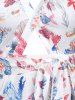 Marine Life Print Cut Out Dress -  