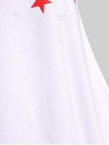 Plus Size & Curve Lip American Flag Print Patriotic Tee