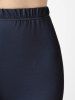 Legging Capri Courbe à Imprimé Floral à Taille Haute Grande Taille - Bleu profond 3X | US 22-24