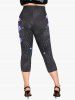 Plus Size & Curve Galaxy High Waisted Capri Leggings -  