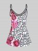 Plus Size & Curve Rose Leopard Print Cami Top -  
