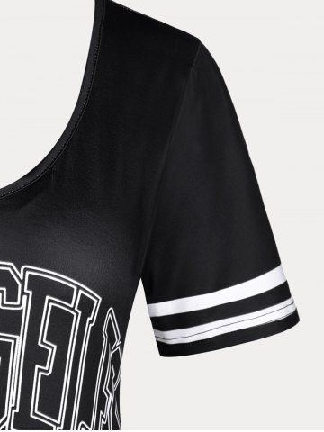 Plus Size & Curve Basic Letter Print Graphic T-shirt