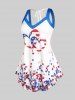 Plus Size & Curve American Flag Print Patriotic Tank Top -  