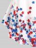 Plus Size & Curve American Flag Print Patriotic Tank Top -  