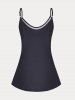 Plus Size & Curve 3D Sparkly Rhinestones Print Tank Top -  