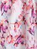 Cold Shoulder Flower Lace Insert Dress -  