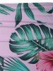 Tropical Print Bikini Swimsuit -  