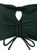 Maillot de Bain Bikini Imprimé Tropical - Vert profond XXXL