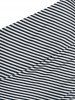 Striped Cinched Flounce Overlay Tankini Swimwear -  