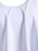 Maillot de Bain Tankini Rayé Superposé à Volants à Lacets - Blanc L