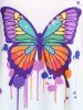 Plus Size & Curve Butterfly Print Ombre Color Cami Top -  