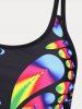 Plus Size & Curve Butterfly Backless Padded Boyshort Tankini Swimsuit -  