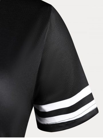 Plus Size & Curve Gothic Rose Skull Print Tee