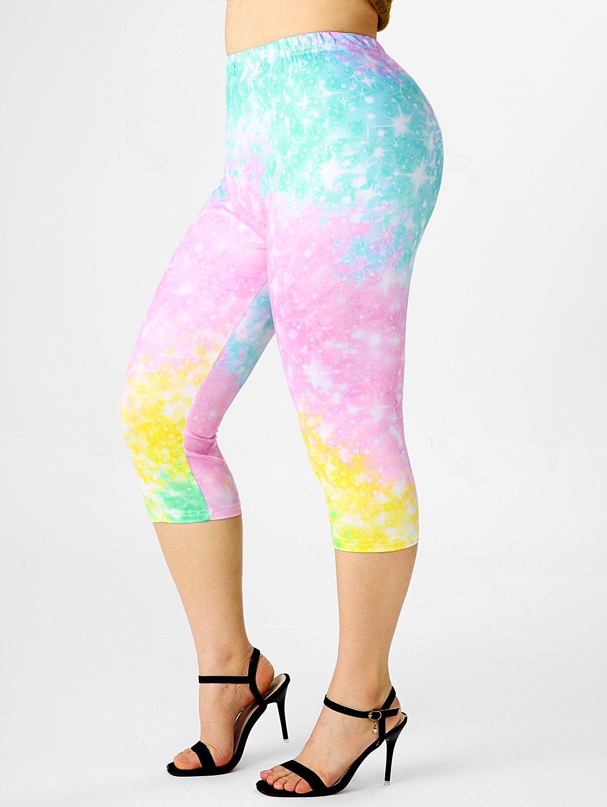Buy Plus Size & Curve High Waisted Ombre Leggings  