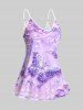 Plus Size & Curve Butterfly Print Flowy Cami Top -  