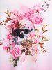 Plus Size & Curve Floral Skulls Ombre Tank Top -  