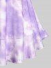 Plus Size & Curve Tie Dye Cross Empire Waisted Tank Top -  