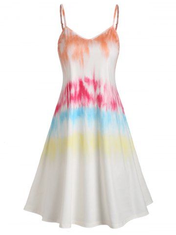 Tie Dye Short Cami Dress - MULTI - M