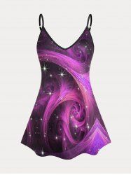 Plus Size & Curve 3D Abstract Cami Top -  