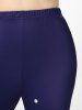 Plus Size & Curve Floral Print High Waist Capri Leggings -  