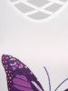 Plus Size & Curve Crisscross Floral Butterfly Print Tee -  