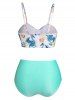 Flying Dragon Heart Print Bikini Swimsuit -  