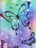 Plus Size Ombre Color Butterfly Print Tank Top (Adjustable Straps) -  