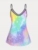 Plus Size Ombre Color Butterfly Print Tank Top (Adjustable Straps) -  