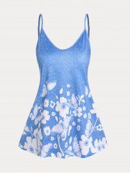 Plus Size & Curve Floral Printed Cami Top -  
