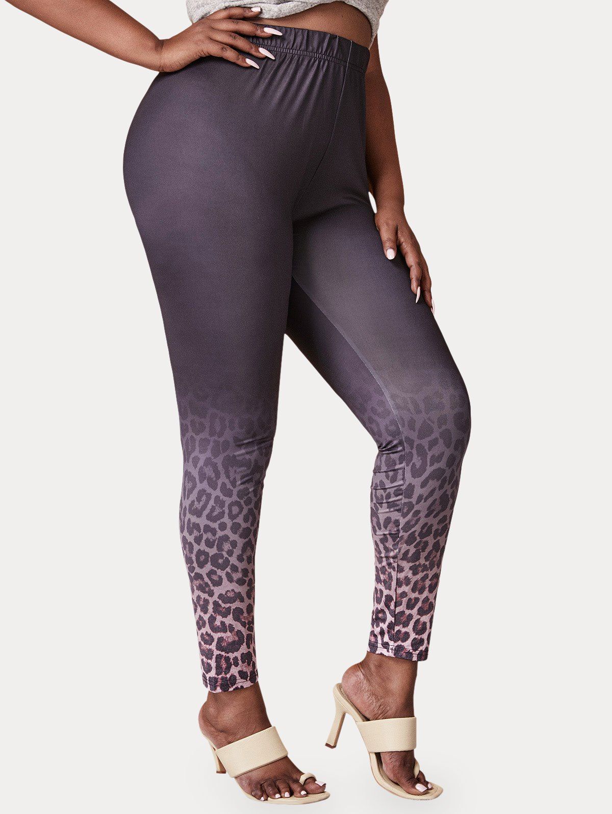 Curve Leopard Print Skinny Leggings 