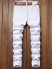Flower Embroidery Ripped Denim Pants -  