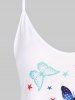 Plus Size & Curve Butterfly Patriotic Tank Top -  