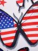Plus Size & Curve Butterfly Patriotic Tank Top -  