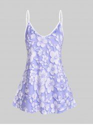 Plus Size & Curve Cottagecore Floral Print Tank Top -  