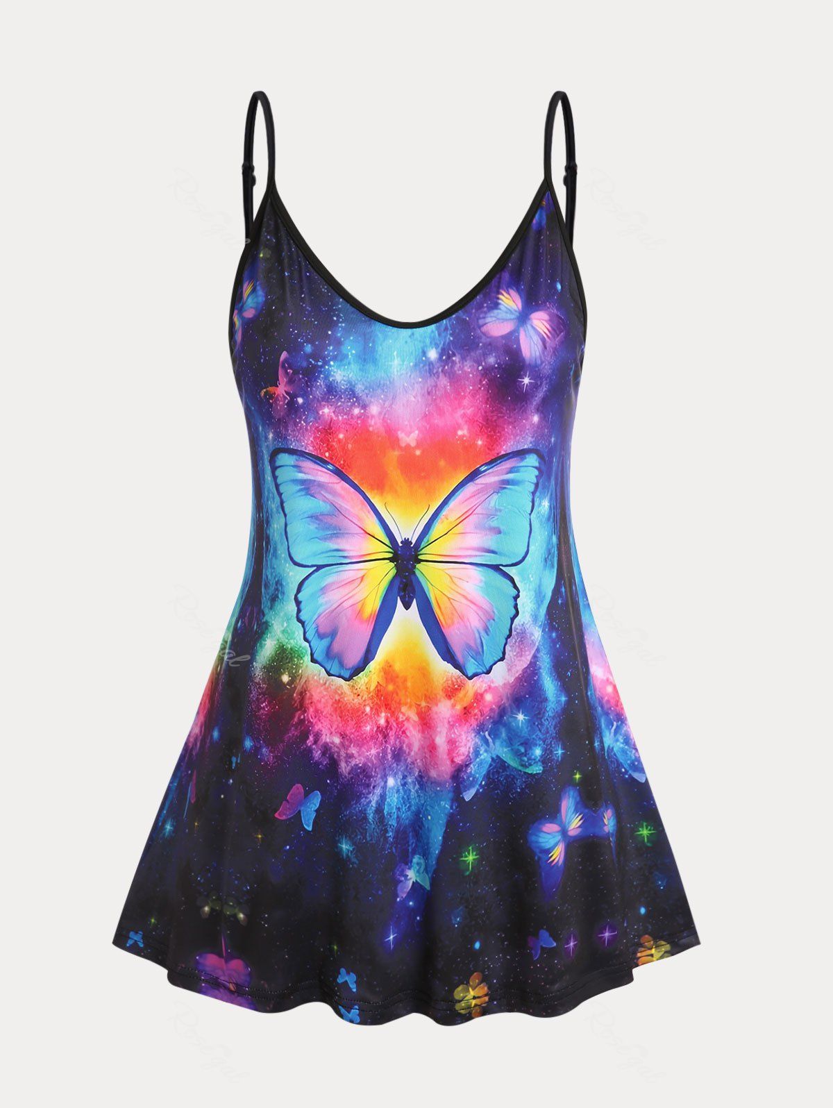 Outfits Plus Size & Curve Galaxy Butterfly Print Cami Top  