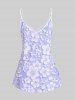 Plus Size & Curve Cottagecore Floral Print Tank Top -  