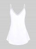 Plus Size & Curve Heart Butterfly Print Ombre Color Tank Top -  